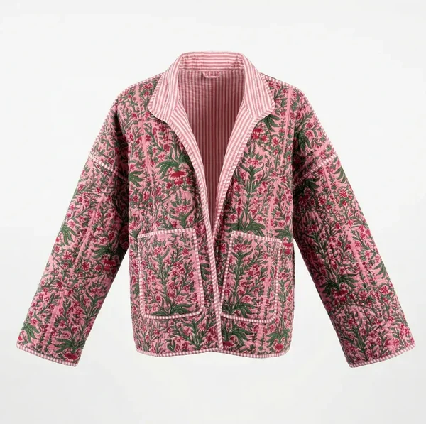 Notting Hill Lightweight, Soft Rosewood Garden Quilted Jacket