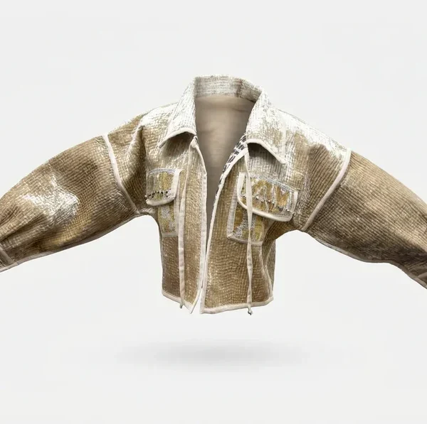 Notting Hill Lightweight, Sahara Wash Cropped Shiny Velvet Jacket Limited Edition