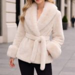 Women’s Faux Fur Jacket Hooded Warm Winter Coat Thick Plush Soft Outerwear