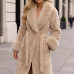 Women’s Long Faux Fur Jacket Faux Fur Jacket Women Fluffy Cropped Coat Winter Streetwear Trend