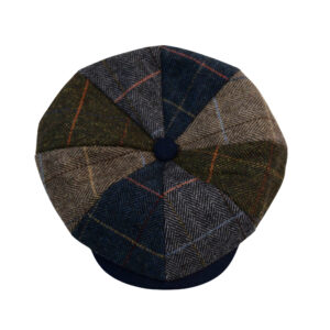 Tommy Shelby Herringbone Patch Baker Boy Caps for Men Patch- 100% Wool Check Parten Cap in Plaid Pattern Style Tweed Flat Grand Wool Cap - Image 4
