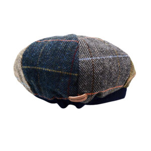 Tommy Shelby Herringbone Patch Baker Boy Caps for Men Patch- 100% Wool Check Parten Cap in Plaid Pattern Style Tweed Flat Grand Wool Cap - Image 5
