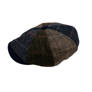 Tommy Shelby Herringbone Patch Baker Boy Caps for Men Patch- 100% Wool Check Parten Cap in Plaid Pattern Style Tweed Flat Grand Wool Cap - Image 8