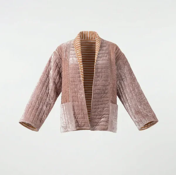 Notting Hill Lightweight, Soft Rosewood Velvet Quilted Jacket