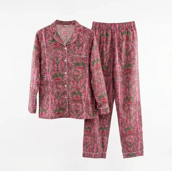 Lightweight, Midnight Rose Botanical Pajama Set Notting Hill
