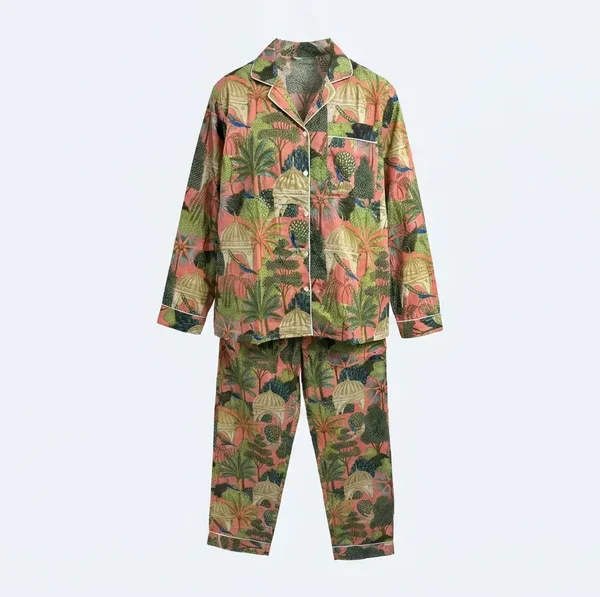 Lightweight, Tropical Pavilion Luxe Pajama Set Notting Hill