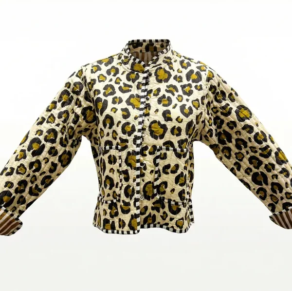 Notting Hill Lightweight, Soft Sahara Leopard Quilted Jacket