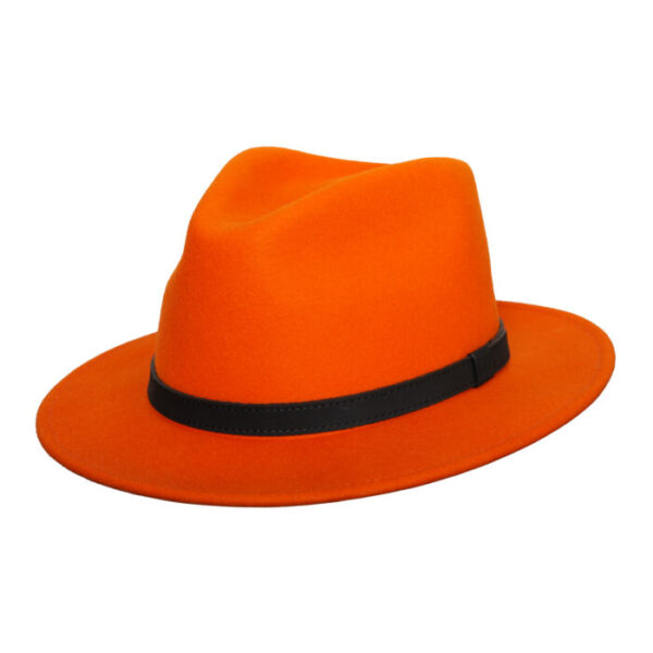 Men’s and Ladies’ Fedora Hat – Wide Brim Wool Felt Fedora – Cowboy Country Style, Classic Wide Brim Fedora Hat Felt Panama Fedora Hats Gentleman Jazz Hat for Beach Party