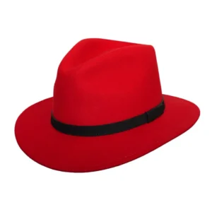 Men’s and Ladies’ Fedora Hat – Wide Brim Wool Felt Fedora – Cowboy Country Style, Classic Wide Brim Fedora Hat Felt Panama Fedora Hats Gentleman Jazz Hat for Beach Party - Image 8