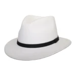100% Wool Handmade Men’s and Ladies’ Fedora Hat – Wide Brim Wool Felt Fedora – Cowboy Country Style, Classic Wide Brim Fedora Hat Felt Panama Fedora Hats Gentleman Jazz Hat for Beach Party