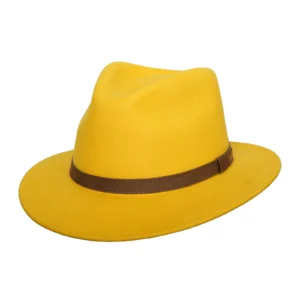 Men’s and Ladies’ Fedora Hat – Wide Brim Wool Felt Fedora – Cowboy Country Style, Classic Wide Brim Fedora Hat Felt Panama Fedora Hats Gentleman Jazz Hat for Beach Party - Image 11