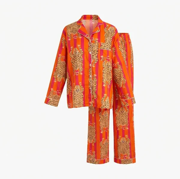 Lightweight, Sunset Tiger Luxe Pajama Set Notting Hill