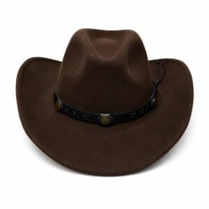 100% Wool Cowboy Hat for Women and Men, Western Pure Leather Band Hat Panama Hats Cowboy & Cowgirl Hats Felt Wide Brim Women Men Wool Fedora Hat - Image 12