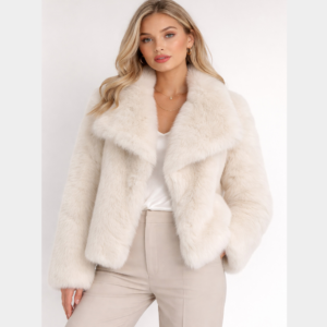Premium Faux Fur Jacket Women Ultra Soft Luxury Winter Coat Elegant Fit  Short Jacket