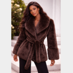Women’s Faux Luxury Faux Fur Jacket Women’s Winter Coat Soft Warm Fluffy Outwear