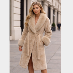Women’s Long Faux Fur Jacket Faux Fur Jacket Women Fluffy Cropped Coat Winter Streetwear Trend