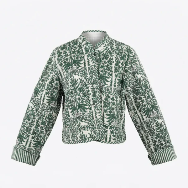 Notting Hill Lightweight, Soft Evergreen Botanica Quilted Jacket