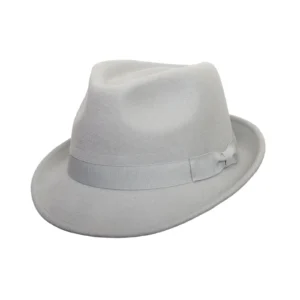 Trilby Hat Summer Ribbon Band Handmade Classic 100%  Casual Hat Wide Brim Sun Protected Wool Trilby Hats - Image 4
