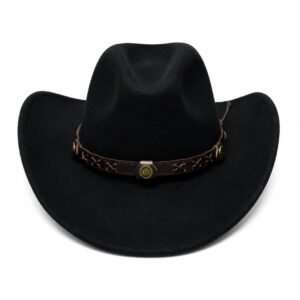 100% Wool Cowboy Hat for Women and Men, Western Pure Leather Band Hat Panama Hats Cowboy & Cowgirl Hats Felt Wide Brim Women Men Wool Fedora Hat - Image 10