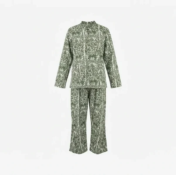 Lightweight, Verdant Grove Tailored Pajama Set Notting Hill