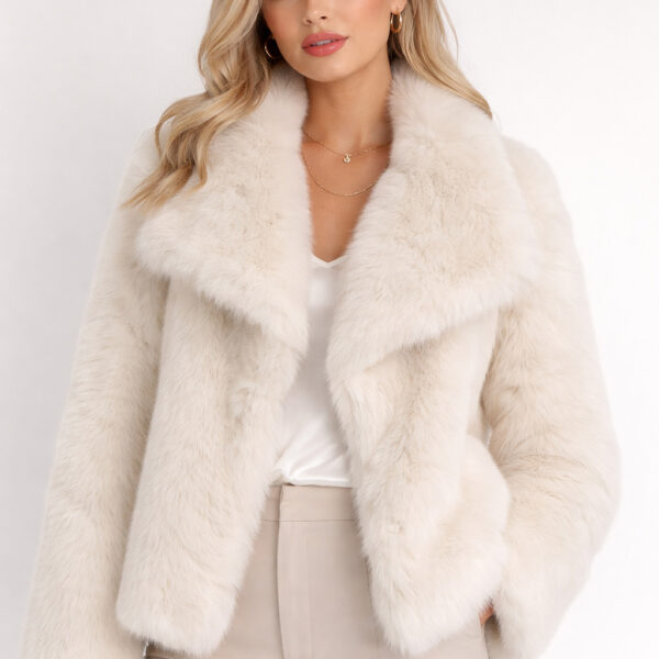 Premium Faux Fur Jacket Women Ultra Soft Luxury Winter Coat Elegant Fit  Short Jacket