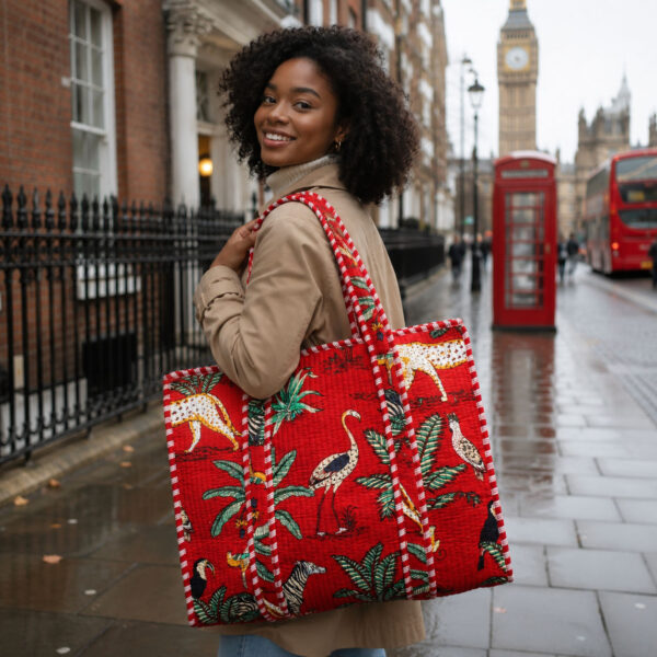 Quilted Tote Bag, Indian Making Quilted Tote Bags, 100% Cotton Eco Friendly Shopper Bags, Vintage Shoulder Bag, Women's Carry Bag