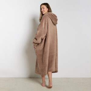 Unisex Adults Extra-Long Sherpa Hoodie Blanket – Mink Coffee, Cozy Warm Winter Wear for Home & Outdoor Comfort  Hoodie  for Cold - Image 4