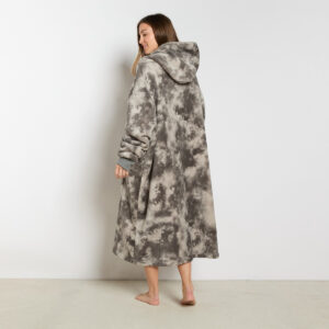 Unisex Adults Extra-Long Sherpa Hoodie Blanket – Charcoal, Cozy Warm Winter Wear for Home & Outdoor Comfort  Hoodie  for Cold - Image 6