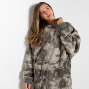 Unisex Adults Extra-Long Sherpa Hoodie Blanket – Charcoal, Cozy Warm Winter Wear for Home & Outdoor Comfort  Hoodie  for Cold - Image 7