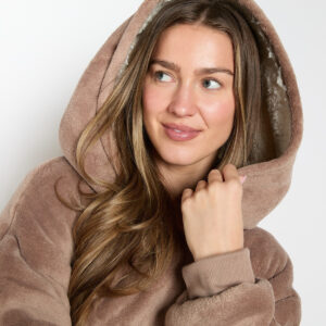 Unisex Adults Extra-Long Sherpa Hoodie Blanket – Mink Coffee, Cozy Warm Winter Wear for Home & Outdoor Comfort  Hoodie  for Cold - Image 6