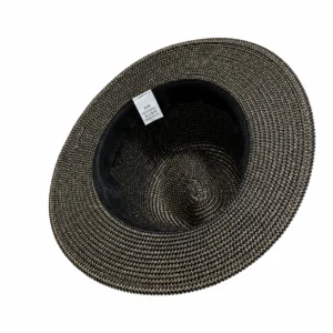Summer Paper Straw Fedora Hat – Black - Image 3