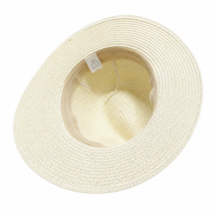 Summer Paper Straw Fedora Hat – Beige - Image 6
