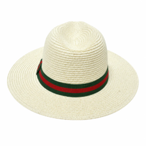 Summer Paper Straw Fedora Hat – Beige - Image 4