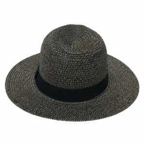 Summer Paper Straw Fedora Hat – Black - Image 4