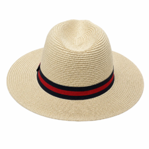 Summer Paper Straw Fedora Hat – Beige - Image 5
