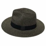 Summer Paper Straw Fedora Hat – Black