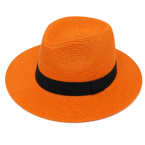 Unisex Wide Brim Straw Fedora Sun Hat Adjustable size rope, Crushable Fedora - Image 16