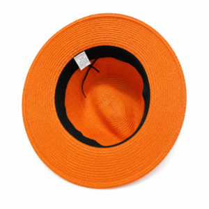 Unisex Wide Brim Straw Fedora Sun Hat Adjustable size rope, Crushable Fedora - Image 10