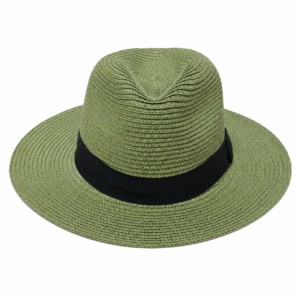 Unisex Wide Brim Straw Fedora Sun Hat Adjustable size rope, Crushable Fedora - Image 7