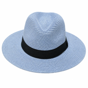 Unisex Wide Brim Straw Fedora Sun Hat Adjustable size rope, Crushable Fedora - Image 6