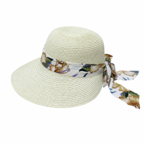 Women’s Wide Brim Straw Sun Hat with Bow Detail - Image 4