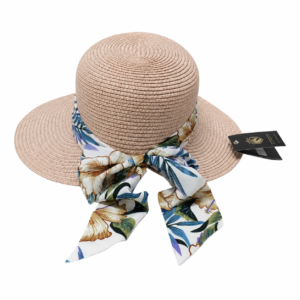 Women’s Wide Brim Straw Sun Hat with Bow Detail - Image 9