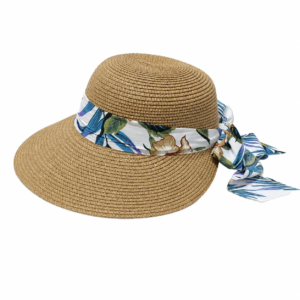 Women’s Wide Brim Straw Sun Hat with Bow Detail - Image 2