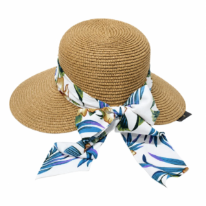 Women’s Wide Brim Straw Sun Hat with Bow Detail - Image 6