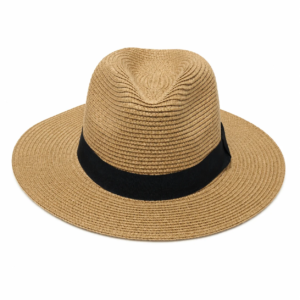 Unisex Wide Brim Straw Fedora Sun Hat Adjustable size rope, Crushable Fedora - Image 8