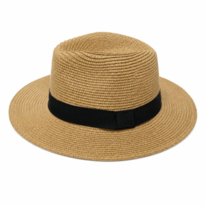 Unisex Wide Brim Straw Fedora Sun Hat Adjustable size rope, Crushable Fedora - Image 13