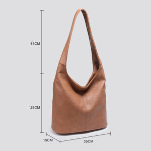 Black Slouch Shoulder Bag Ladies Premuim Quality Slouch  Daily Use, School, Works, Office - Image 4