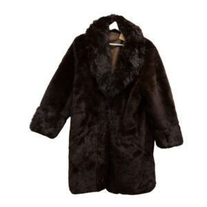 Designer Black, Brown Color Style Fur Coat Women Warm Thick Plush Winter Outerwear Faux 1 Jacket Coat for Girls - Image 6