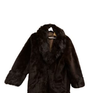 Designer Black, Brown Color Style Fur Coat Women Warm Thick Plush Winter Outerwear Faux 1 Jacket Coat for Girls - Image 8