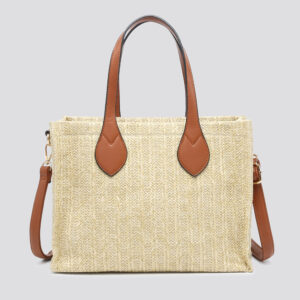 Women's Woven Straw Tote Bag with Shoulder Strap –  Summer Handbag , Luxury Design - Image 7